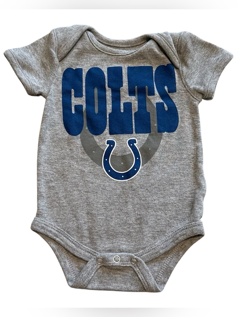 NFL Indianapolis Colts Baby Bodysuit 3-6M Gray Football Infant Outfit